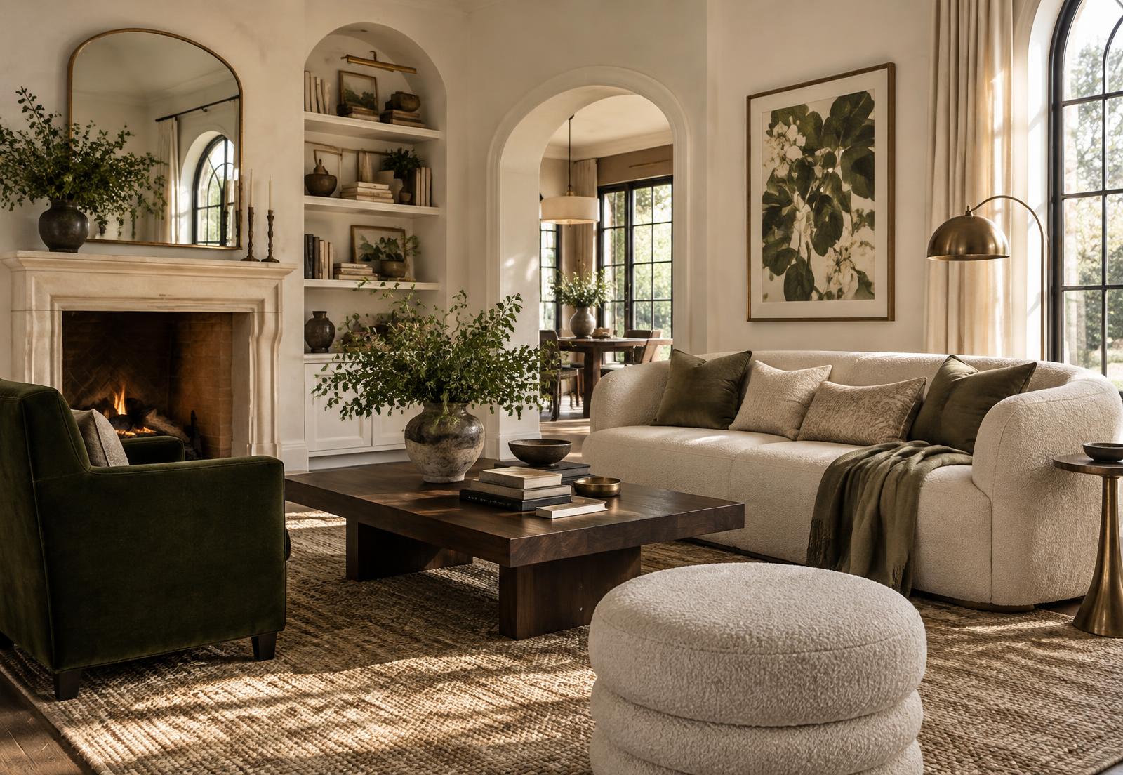 A bright living room staged by Logan House